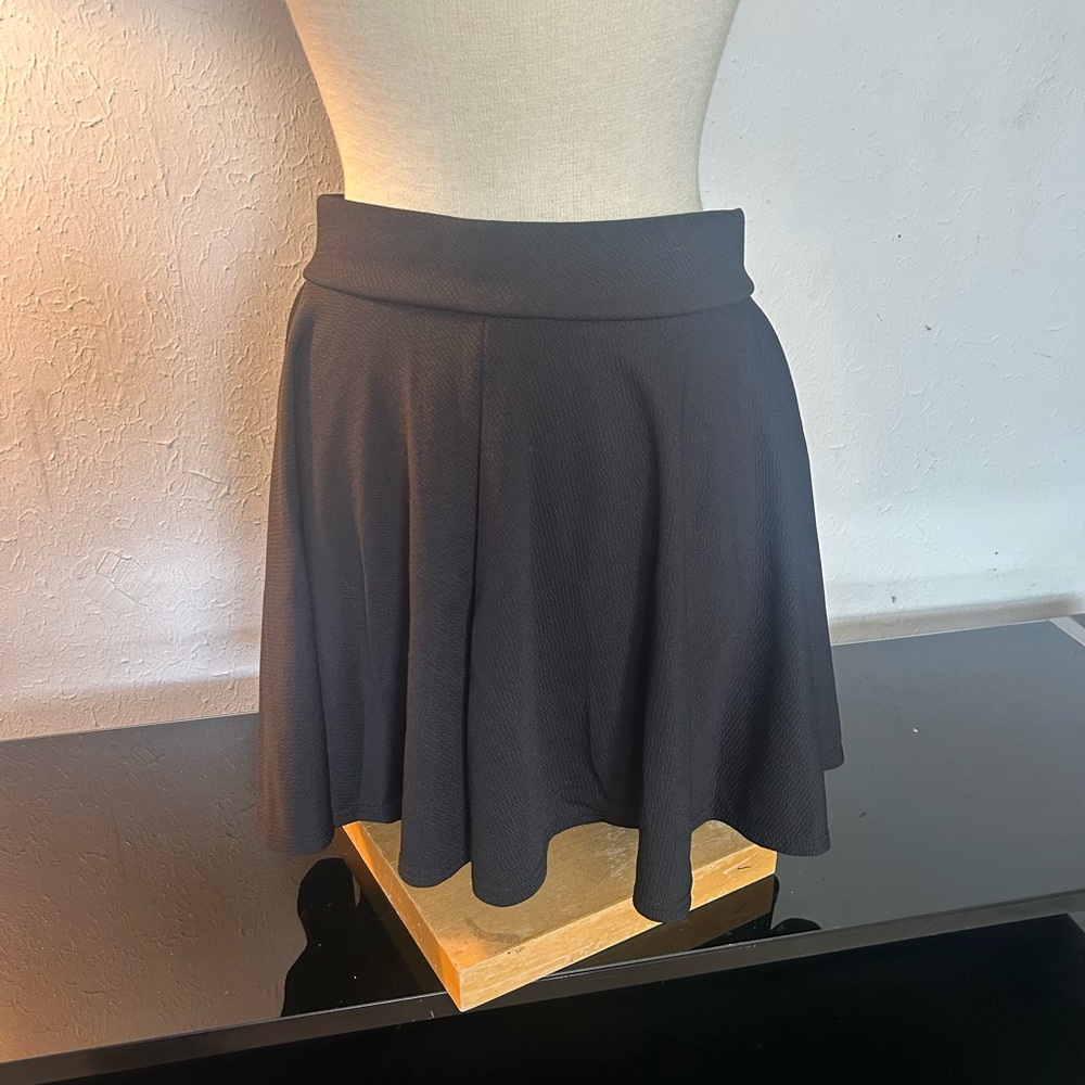 Chic Black Skater Skirt